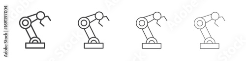 Robot arm icons vector graphics for web designs
