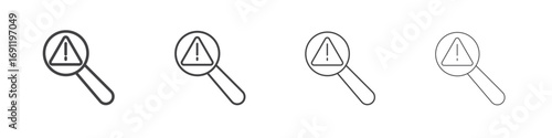 Risk analysis icons vector graphics for web designs