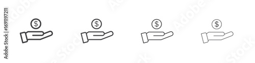 Refund icons vector graphics for web designs