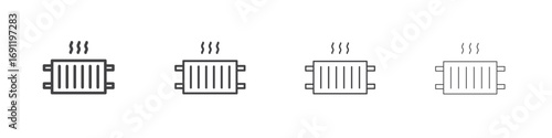 Radiator icons vector graphics for web designs