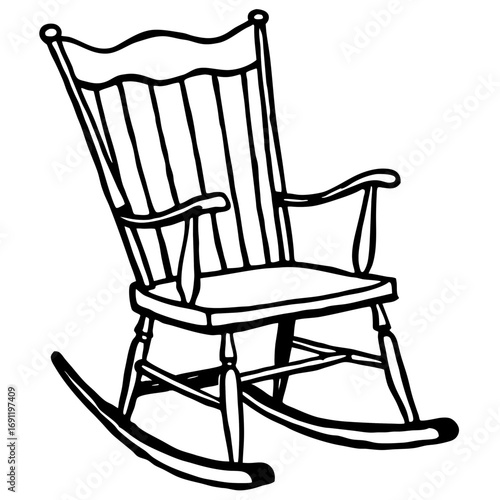 wooden rocking chair