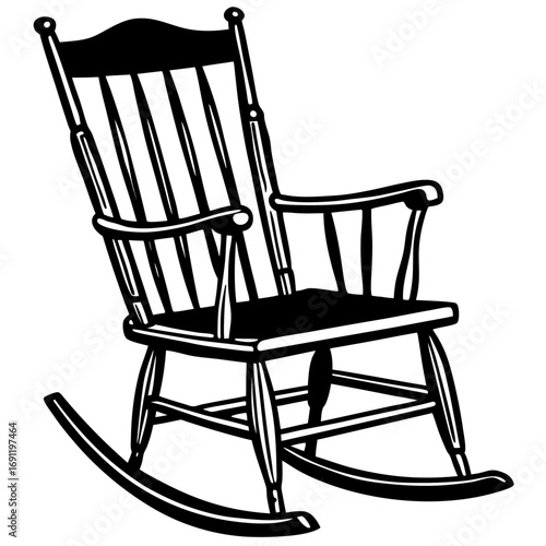 rocking chair isolated