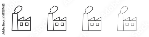 Pollution icons vector graphics for web designs