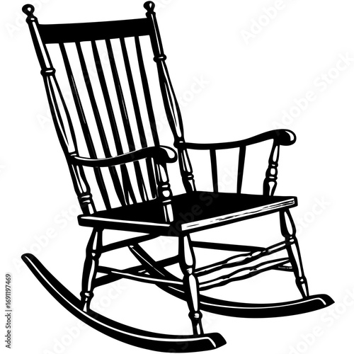 wooden rocking chair