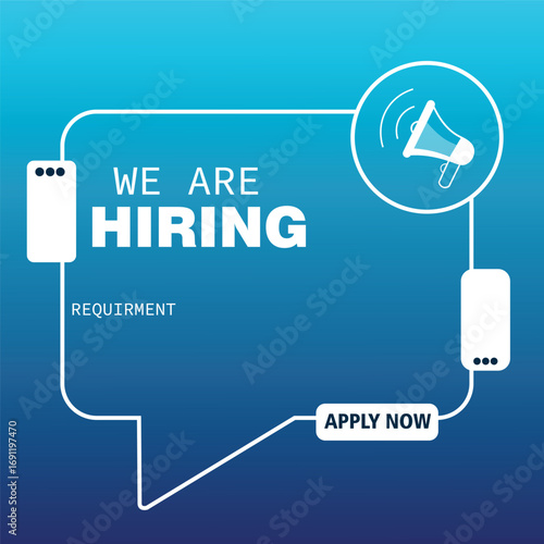 we are hiring join our team with beautiful banner
