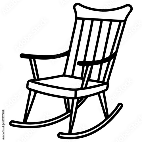 wooden rocking chair