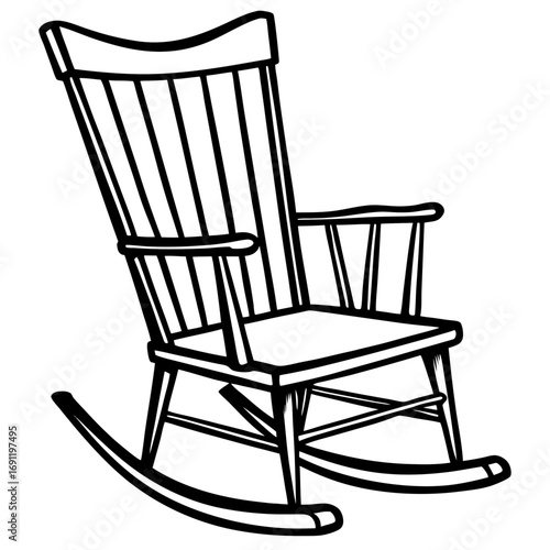 wooden rocking chair