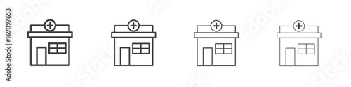 Pharmacy icons vector graphics for web designs