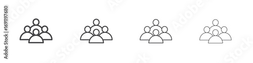 People group icons vector graphics for web designs