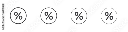 Percentage icons vector graphics for web designs