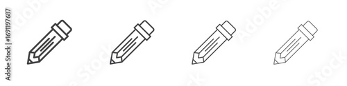Pencil icons vector graphics for web designs