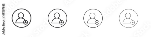 New account icons vector graphics for web designs