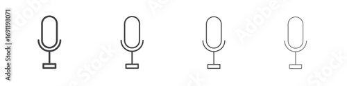 Microphone icons vector graphics for web designs