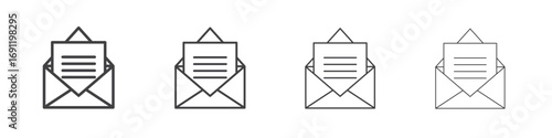 Mail icons vector graphics for web designs