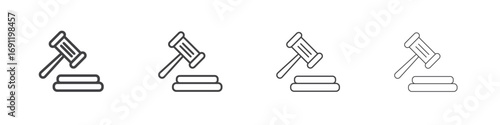 Law icons vector graphics for web designs