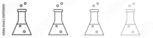 Lab flask icons vector graphics for web designs