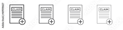 Insurance Claim icons vector graphics for web designs