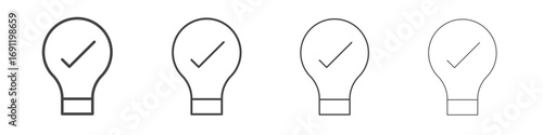 Idea icons vector graphics for web designs