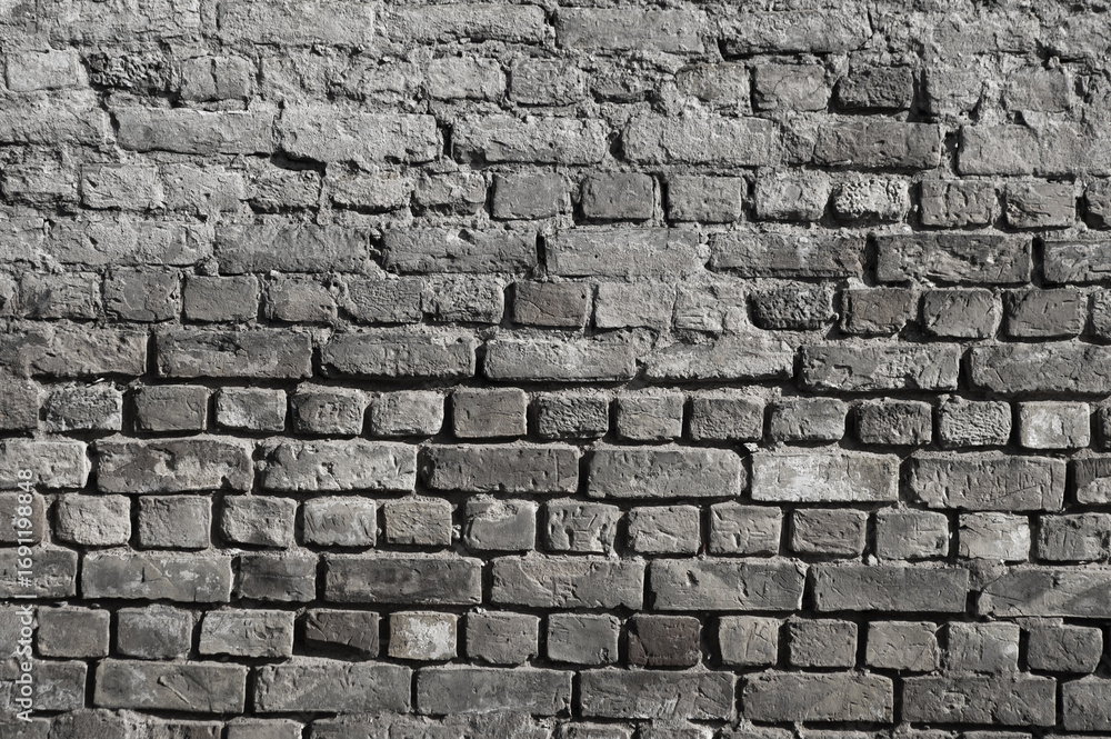 Fototapeta premium gray background, in the photo the texture of an old brick wall