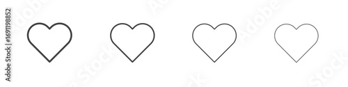 Heart icons vector graphics for web designs