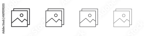 Gallery icons vector graphics for web designs
