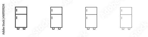 Fridge icons vector graphics for web designs