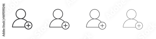 Follower icons vector graphics for web designs