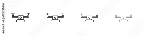 Drone icons vector graphics for web designs