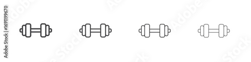Dumbbell icons vector graphics for web designs