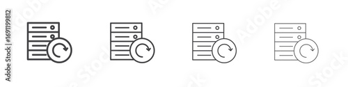 Data backup icons vector graphics for web designs