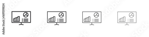 Dashboard icons vector graphics for web designs