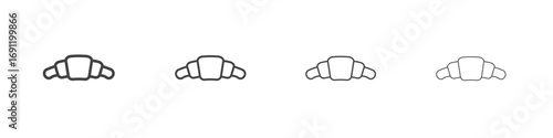Croissant icons vector graphics for web designs