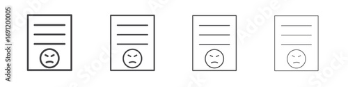Complaint icons vector graphics for web designs