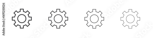 Cogwheel icons vector graphics for web designs