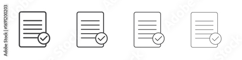 Checklist icons vector graphics for web designs