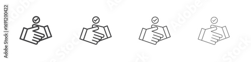 Business deal icons vector graphics for web designs