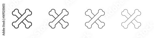 Bones icons vector graphics for web designs