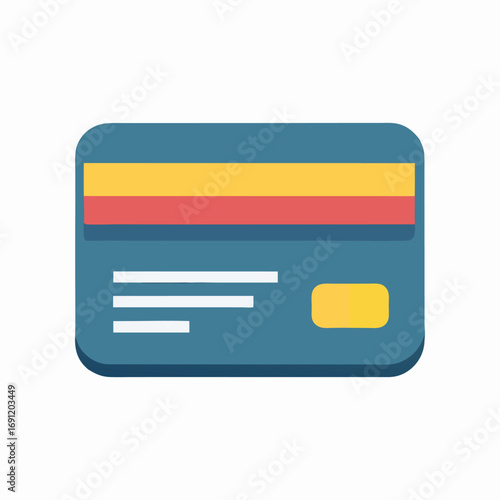 Vector art of credit card, payment method, financial transaction concept, flat design.