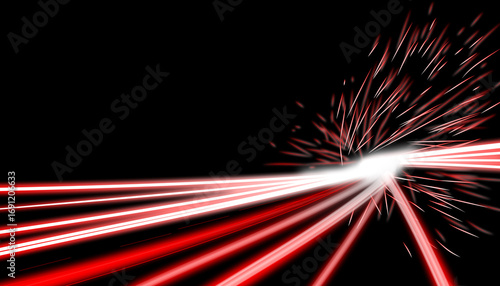Photos A purple light trail effect with a dynamic motion blur