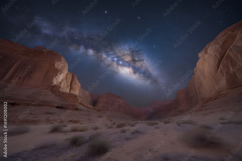 Obraz premium A breathtaking sunset casts a red glow over the desert landscape of Monument Valley, a scenic panorama of sandstone rocks and mountains