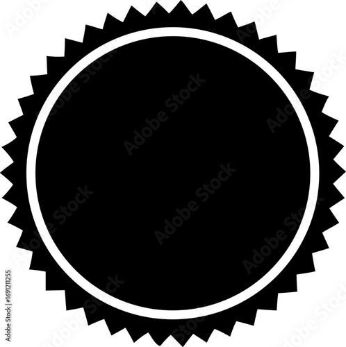 Vector blank gold award seal stamp with a star and ribbon