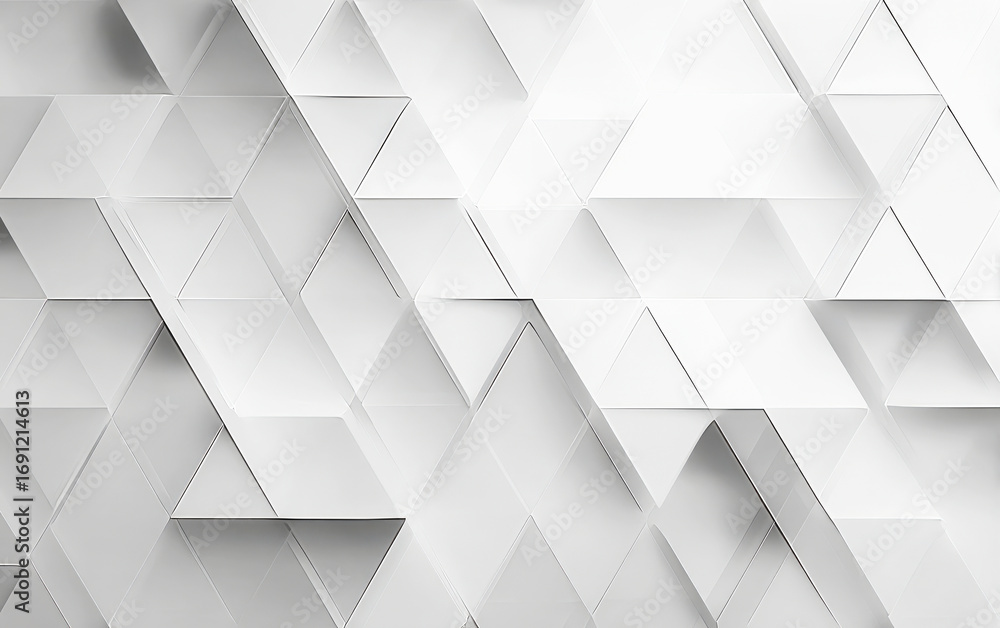 Fototapeta premium Abstract Geometric Pattern with White Triangular Shapes
