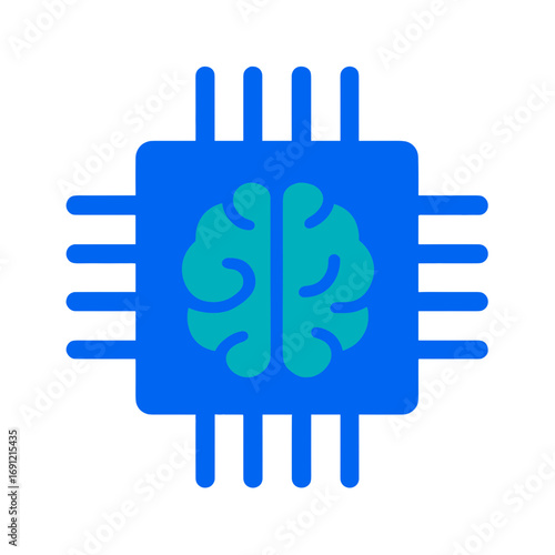 AI Chip Icon – Neural Processor for Machine Learning