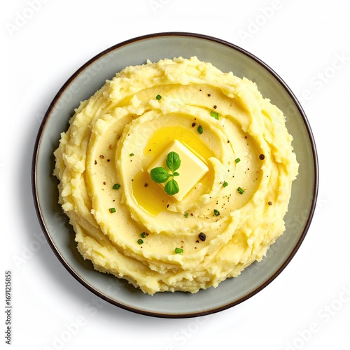 Plate of Mashed Potatoes wi...