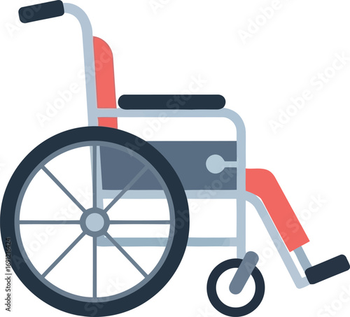 Modern wheelchair for accessibility and mobility assistance vector