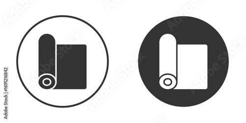 Yoga mat icon silhouette vector illustration collection