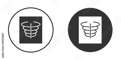 X ray icon silhouette vector illustration collection