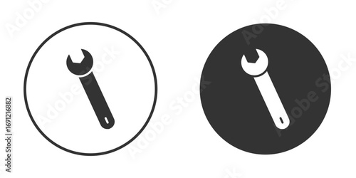 Wrench icon silhouette vector illustration collection