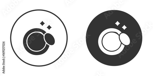 Washing dishes icon silhouette vector illustration collection