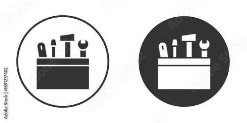 Toolbox icon silhouette vector illustration collection